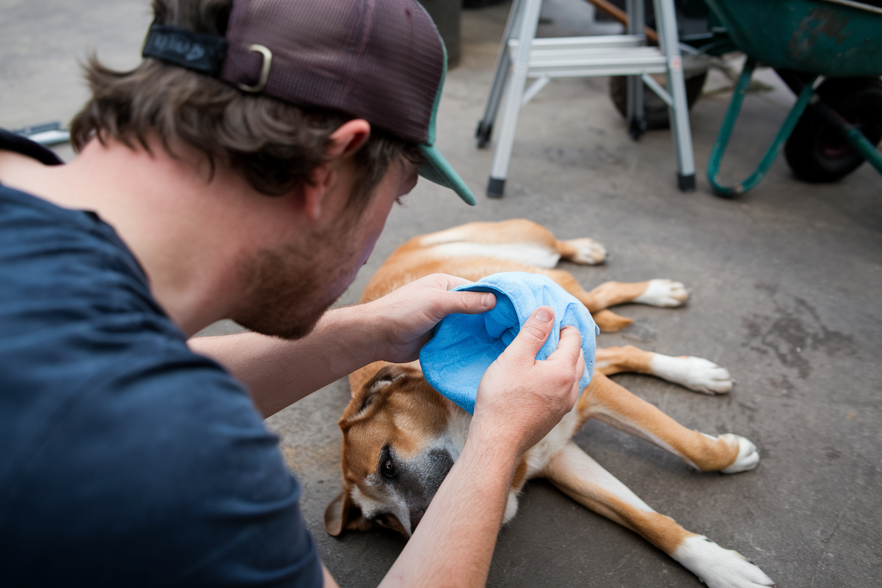 Kälthetherapie-Hund